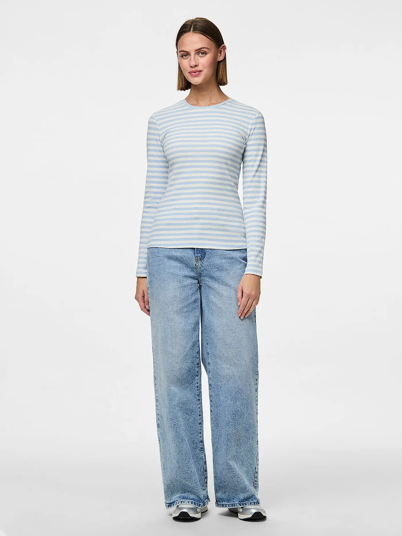 PIECES | Langarmshirt PCRUKA | hellblau